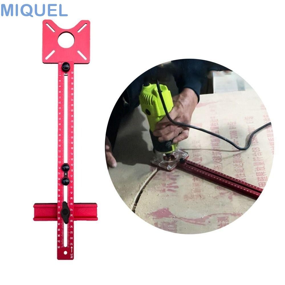 MIQUEL4合1銑刀圓形切割夾具,公制/英制可拆卸鑽頭衝孔定位器,鑽孔定位器工具木工精確鑽孔工具