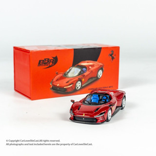 模型 模型 BBR 1:64 法拉利 Ferrari Daytona SP3 金屬紅合金汽車模型