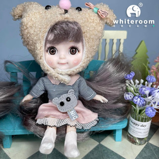 Ob11 BJD 娃娃迷你娃娃女孩動物衣服配件 1/12 玩具嬰兒 3D 大眼睛漂亮 DIY 玩具裝扮免費禮物