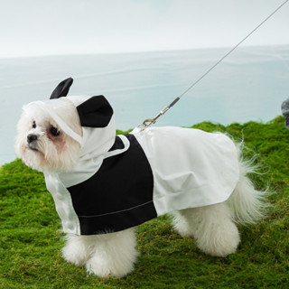 Pet sunscreen clothing, raincoat狗狗雨衣斗篷寵物專用熊貓雨披雨帽防水衣服薄款外出遛狗比熊