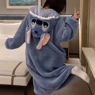 法蘭絨睡衣女冬季珊瑚絨睡衣抓絨襯裡加厚汽車法蘭絨睡衣女冬季珊瑚絨睡袍加絨加厚卡通學生韓版史迪仔套裝9.20