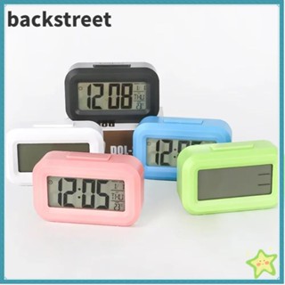 BACKSTREET數字鬧鐘,液晶顯示屏溫度顯示LED數字時鐘,LED燈日曆電池供電智慧數字鬧鐘