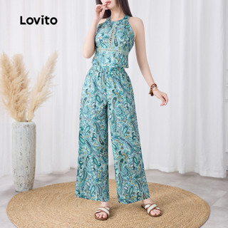 Lovito 波西米亞部落印花蕾絲圖案女上衣或下裝 L132ED199