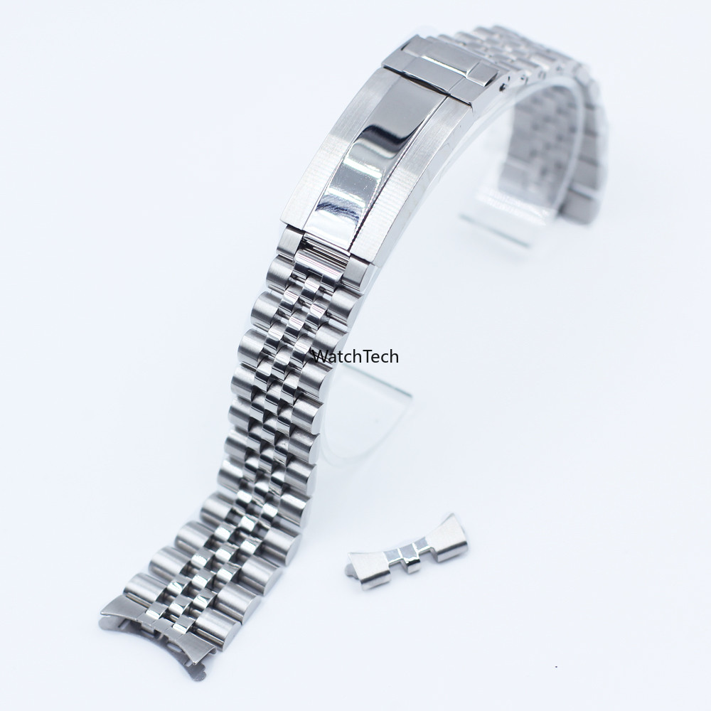 SEIKO 螺絲鏈空心彎曲 Jubilee 手鍊表扣錶帶適用於精工 5 SNXS73K1 SNXS79K1 SNXS77