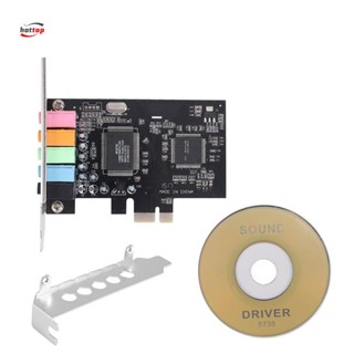 PCIe 音效卡 5.1、PCI Express 環繞卡 3D 立體聲音頻,具有高音效能 PC 音效卡 CMI8738 晶片