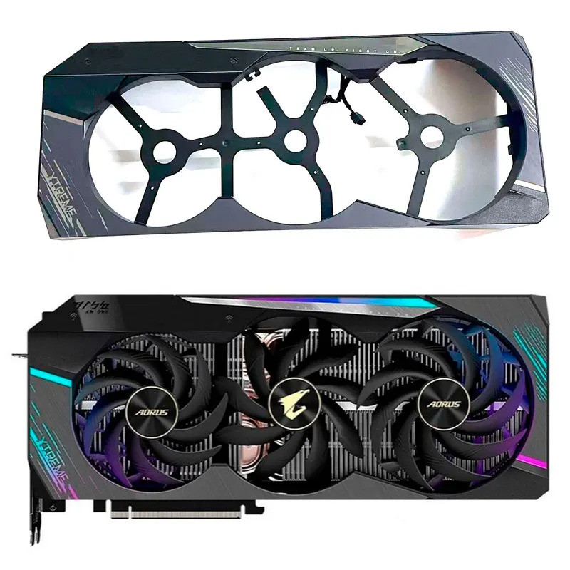 原裝顯卡風扇外殻適用於技嘉 AORUS GeForce RTX 3080 Ti 3090 顯卡外殻替換