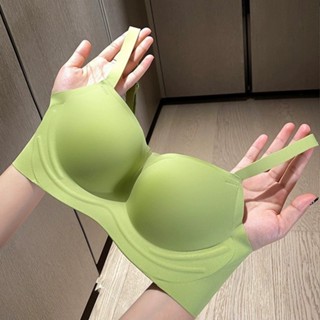 in stock#小胸聚攏顯大固定杯無痕果凍內衣女無鋼圈美背裸感舒適收副乳文胸2tk