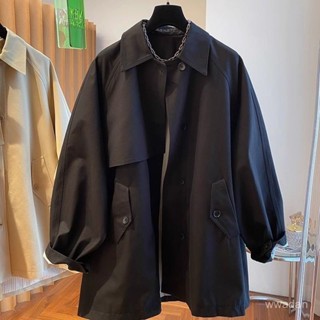 工裝英倫風]熱銷韓版高階感春秋寬鬆超好看店鋪外套新款中長款女2025年[風衣