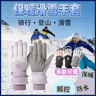 ✨臺灣出貨✨滑雪手套 保暖手套 防水手套 防滑觸控手套 機車手套 防水防寒 防寒手套 防風加絨加厚手套 騎車手套 手套