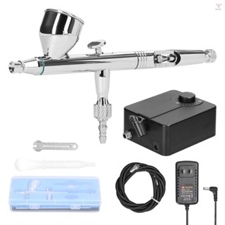 多用途專業 T182C 0.3 毫米噴槍最大 30PSI 氣泵套裝,用於模型製作 DIY 藝術繪畫