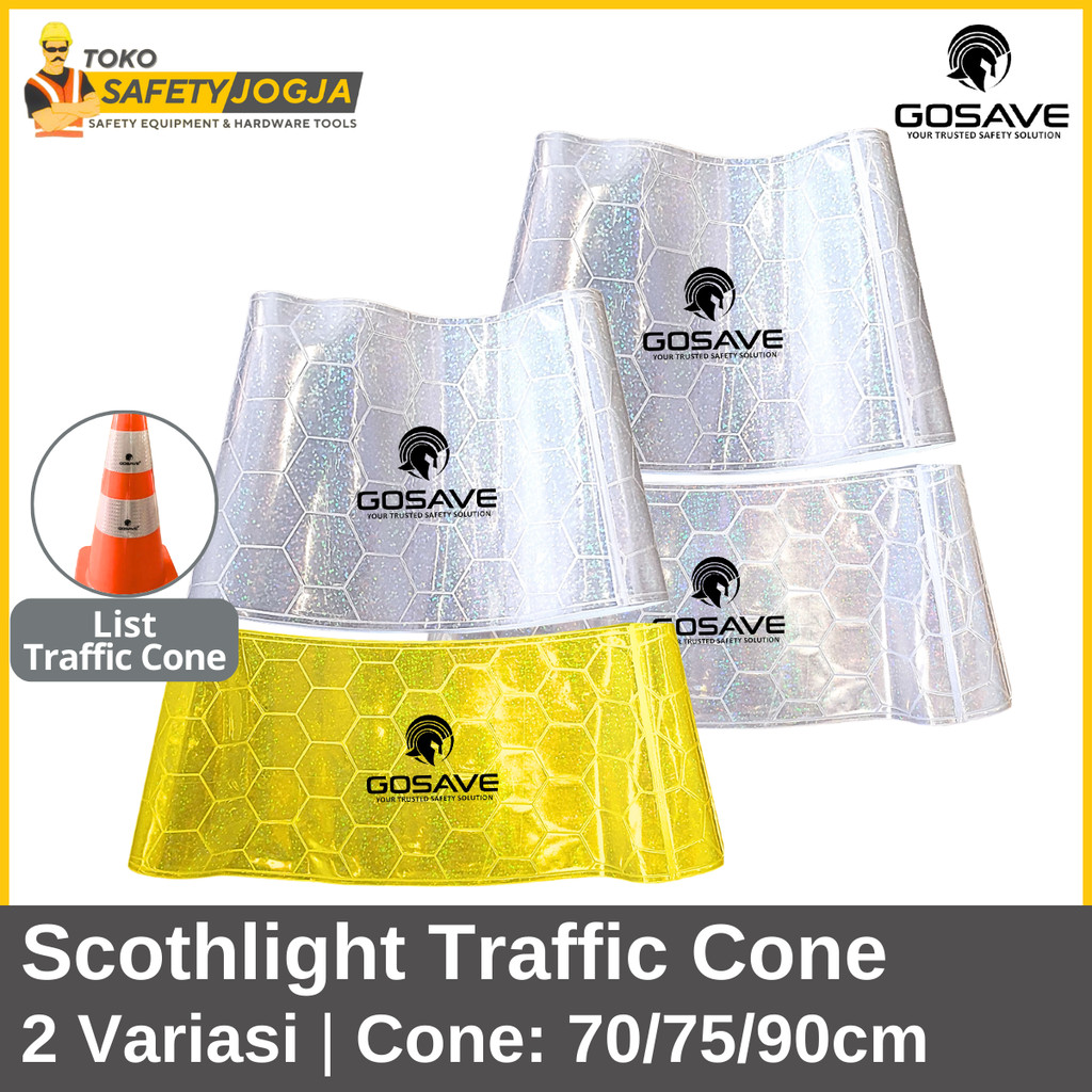 Putih Scotlight GOSAVE 交通錐反射器反射交通錐列表反射器用於交通錐 70 厘米 75 厘米白色白色