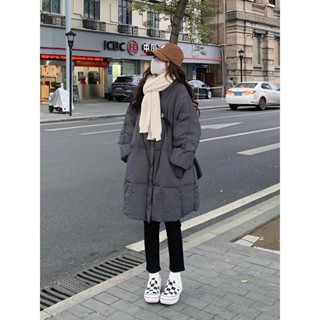 立領羽絨棉服女中長款冬裝美式新款棉衣加厚麵包服棉襖保暖外套