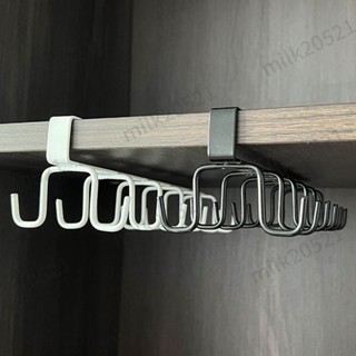 【臺灣熱銷】廚房多功能排鉤置物架 免打孔吊櫃門卡夾掛鉤 鍋鏟勺檯面收納整理架 優質