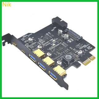 Nik Type C USB 3 2 Gen1 PCIE 卡集線器 USB 3 0 PCI Express 板 PCI-