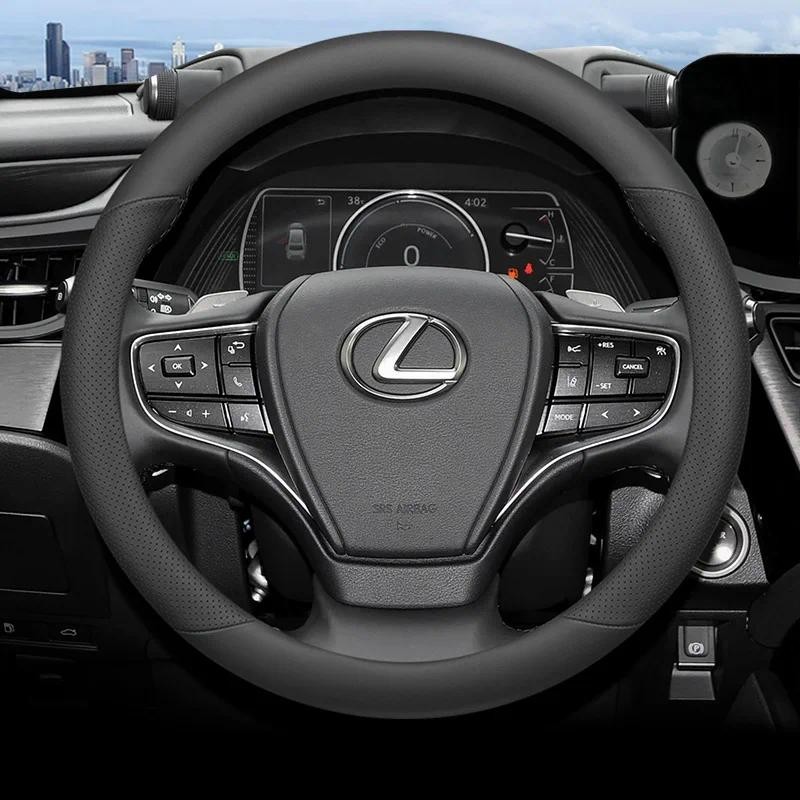 適用於雷克薩斯 Es200 Es300h Rx350h Rx300 Nx200 Nx260 通用汽車方向盤套 O 型內飾