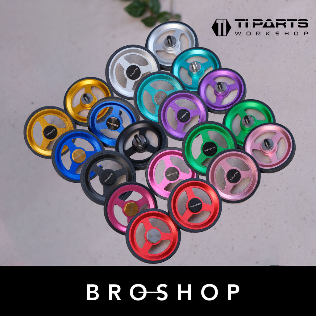 TIPARTS|適用brompton小布摺疊腳踏車配件改裝鋁合金易行輪66mm