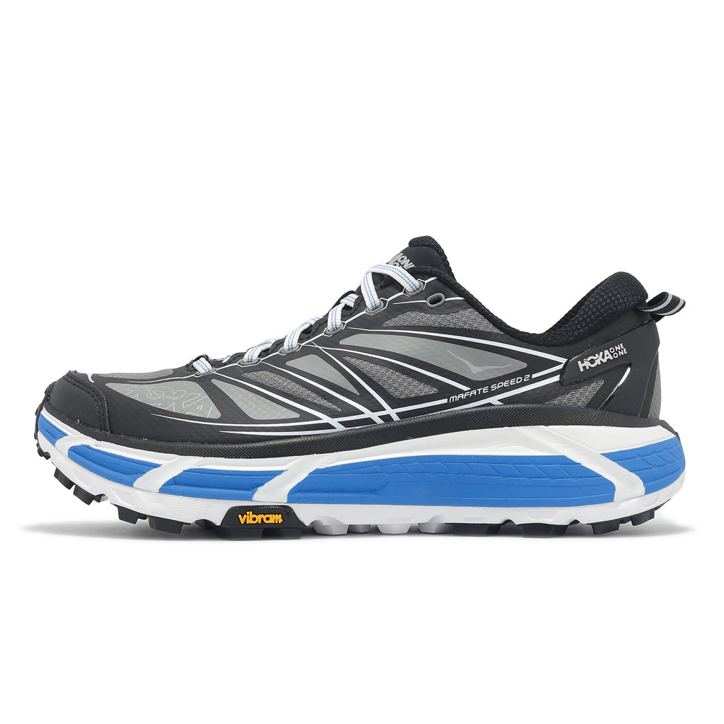 Hoka 越野跑鞋 Mafate Speed 2 男鞋 女鞋 黑 藍 黃金大底 反光 [ACS] 1126851BWHT