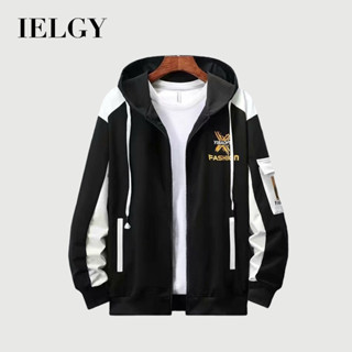 IELGY 新款連帽開衫衛衣套裝男士潮流帥氣休閒學生薄外套