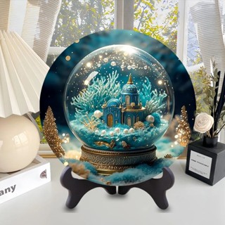 新品熱賣【店鋪熱銷】夢幻水晶球城堡裝飾擺件浪漫花園擺臺工位書櫃精美禮品溫馨氛圍