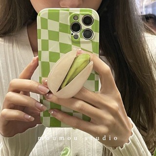 臺灣現/貨✨可愛手機支架 開心果手機氣囊支架3m貼上伸縮桌面懶人追劇支撐神器小眾風