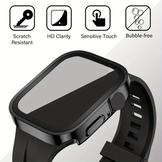 Iwatch 系列 防水保護殼 蘋果手錶 系列 10 9 7 8 4 5 6 SE Ultra 1 2 鋼化玻璃錶殼