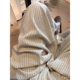 P3-【限時特賣】長褲女 運動長褲 女長褲 秋天長褲 日係甜美寬鬆簡約休閒睡褲夏季2024新款褲女闊腿薄款條紋長褲褲子