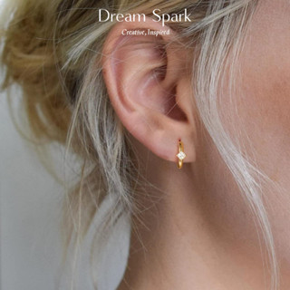 Dream Spark｜極簡氣質方形鋯石耳環百搭萬能