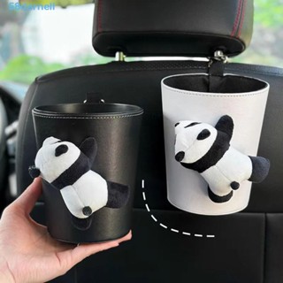 DARNELL 汽車垃圾桶,可愛卡通熊貓汽車垃圾袋,多功能通風口收納袋掛飾防水垃圾桶,適用於後座頭枕