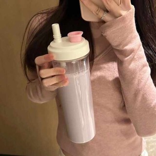 大象杯二代 飲料杯 高顏值韓系大容量隨行吸管玻璃杯高硼矽便攜ins風水杯果汁奶茶杯