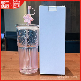 [馨生活館·HOME]水瓶 水杯星巴克新款桃花女神杯玻璃杯吸管杯大容量僊女專用水杯咖啡杯禮物