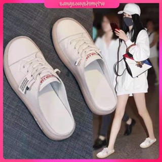 JH現貨 包頭半拖鞋女 無後跟鞋 小白鞋女 懶人鞋女 平底女鞋 穆勒鞋女 懶人拖鞋 便鞋 軟底拖鞋女 外穿拖鞋女