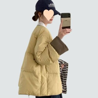 免運 韓國代購 零下-40度 羽絨外套 女 冬天 保暖外套 羽絨服 雪地外套圓領羽絨服女短款溫柔風減齡2024新款韓版