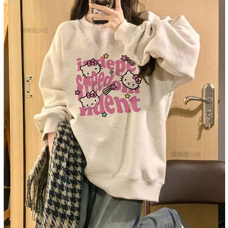 ⭐【饞樂園】大學t 衛衣 秋冬上衣 大學t 女 衛衣女 大學t 長袖 oversize 韓版上衣 加厚 加絨 設計款上