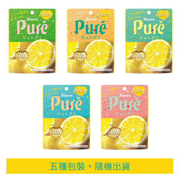 日本甘樂鮮果實軟糖-檸檬口味(包裝隨機)
