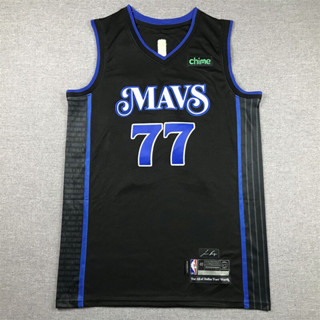 賽季小牛DONCIC上衣城市版77號24休閒nba籃球服刺繡球衣運動東契奇 EKFQ