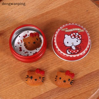 [DWP] 1Box 1:12娃娃屋微型Hello Kitty餅乾三麗鷗KT貓糖果盒模型裝飾玩具娃娃屋配件熱銷中