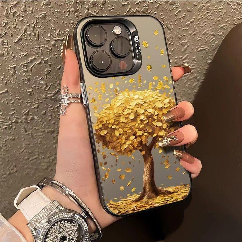 金錢樹適用蘋果16Promax手機殼iPhone15發財樹14搖錢樹13高級12新