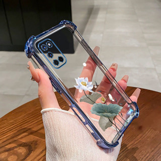 SAMSUNG 三星note 10 pro NOTE 20 ULTRA手機殼TPU蓮花紋四角防摔透明殼