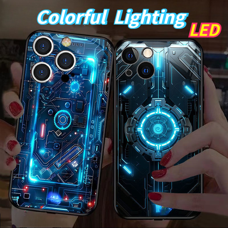 SAMSUNG 主板玻璃 LED 燈發光適用於三星手機殼保護套 S25+ S25 25Ultra S21+ S21ULT
