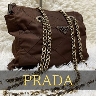 PRADA 肩揹包 鍊帶包 Saffiano皮革 Mini 日本直送 二手