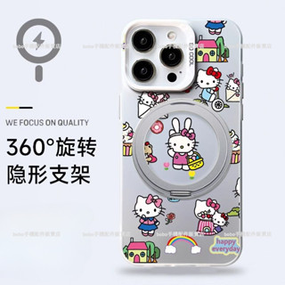 可愛兔兔 360°旋轉磁吸支架防摔殼 三星 S25 S24 S23 S22 S21 Ultra Plus FE手機保護殼