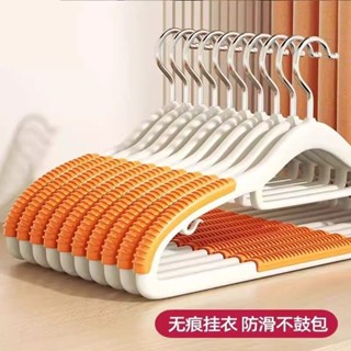 【省空間優】無痕晾衣架傢用防滑防肩角晾衣服晾曬掛架加厚承重金屬衣架子