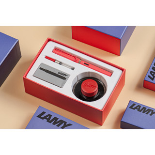 LAMY Safari狩獵者鋼筆禮盒/ 2025限量/ Sunset日落紅/ 墨水50ml eslite誠品