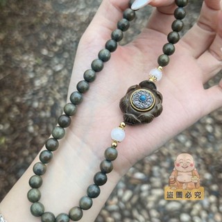 🙏🏻紫南宮🙏🏻 過香爐🔥祈福 綠檀木時來運轉蓮花小眾轉轉雙圈佛珠國潮手串文玩手鏈國風網紅款 開運 財庫 防小人