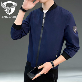 Eaglade 摩托車騎行飛行員夾克男士防水風衣 8001 藍色 D04