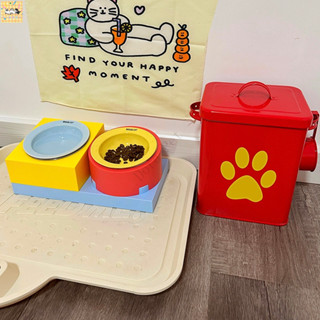 🐶潘多拉寵物🐱寵物碗積木碗架貓咪狗狗個性食盆寵物碗陶瓷碗架保護頸椎飲水雙碗寵物用品