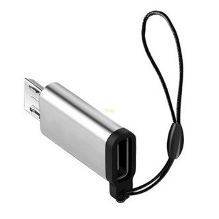 Btsg 帶掛繩的手機適配器便攜式 USB C 到 Micro USB 適配器 USB 轉換器連接器支援資料同步充電