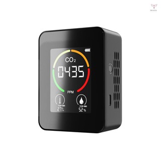 空氣質量監測器便攜式二氧化碳檢測器 3 合 1 CO2 溫度濕度計 TVOC 檢測帶 LCD 顯示屏,適用於家庭辦公車