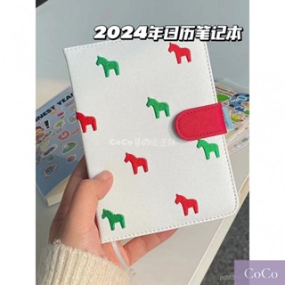 CoCo桃園出貨2025手帳本 新年禮物 2025年日程本 2024年A5新款小馬日程本日記本學生計劃本簡約小眾效率手冊