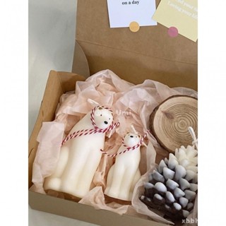 小格調輕奢💜 *JELLY candles*韓國ins風禮盒裝母子熊和松果香薰蠟燭聖誕禮物 高階感情侶房間香薰